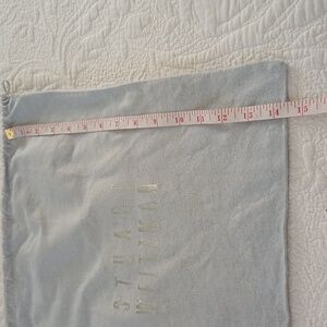 Stuart Weitzman Gray Fabric With Silver Logo Dust Bag